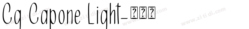 Cg Capone Light字体转换